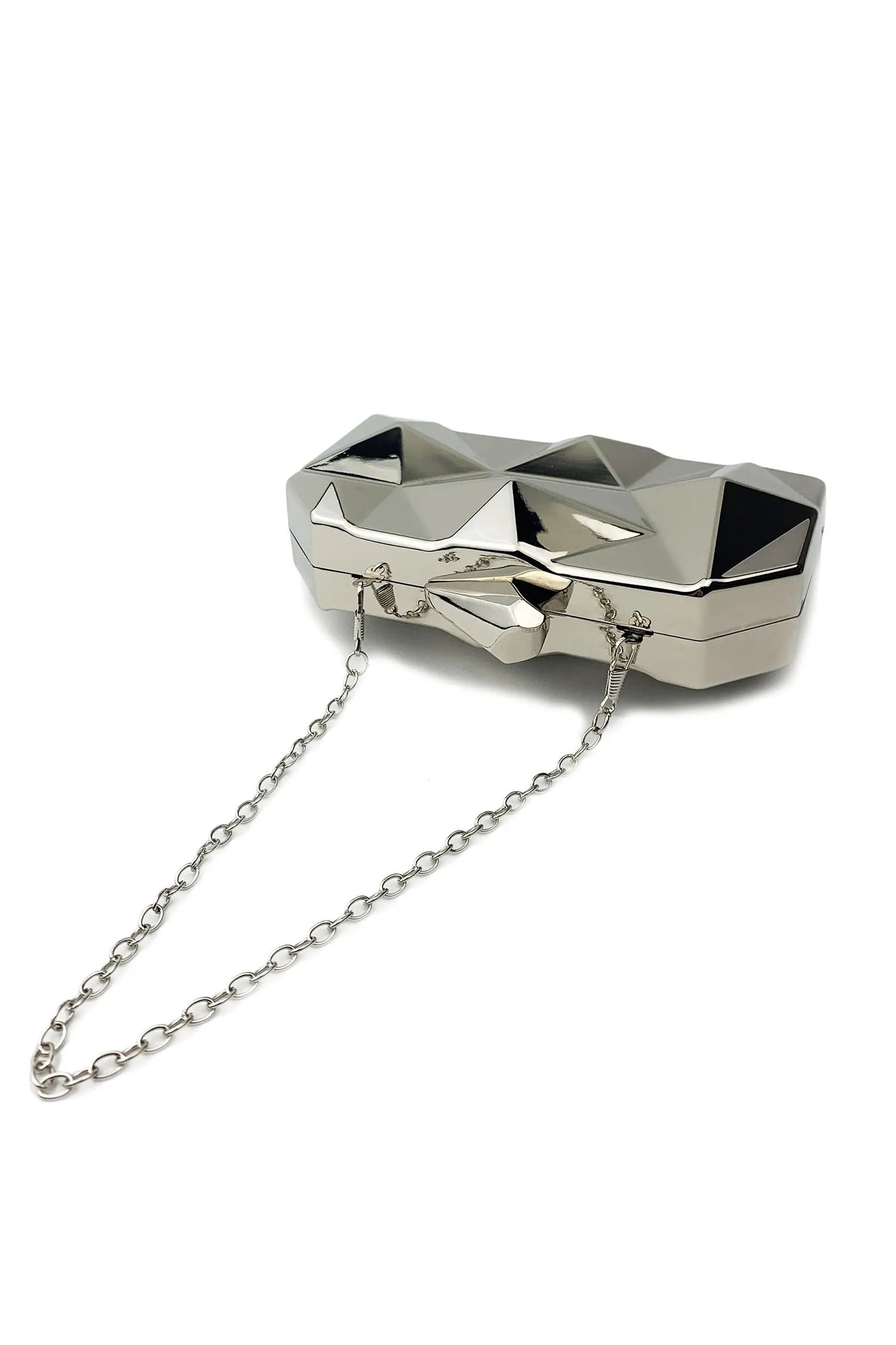 NANZ Nina Metallic Clutch Bag