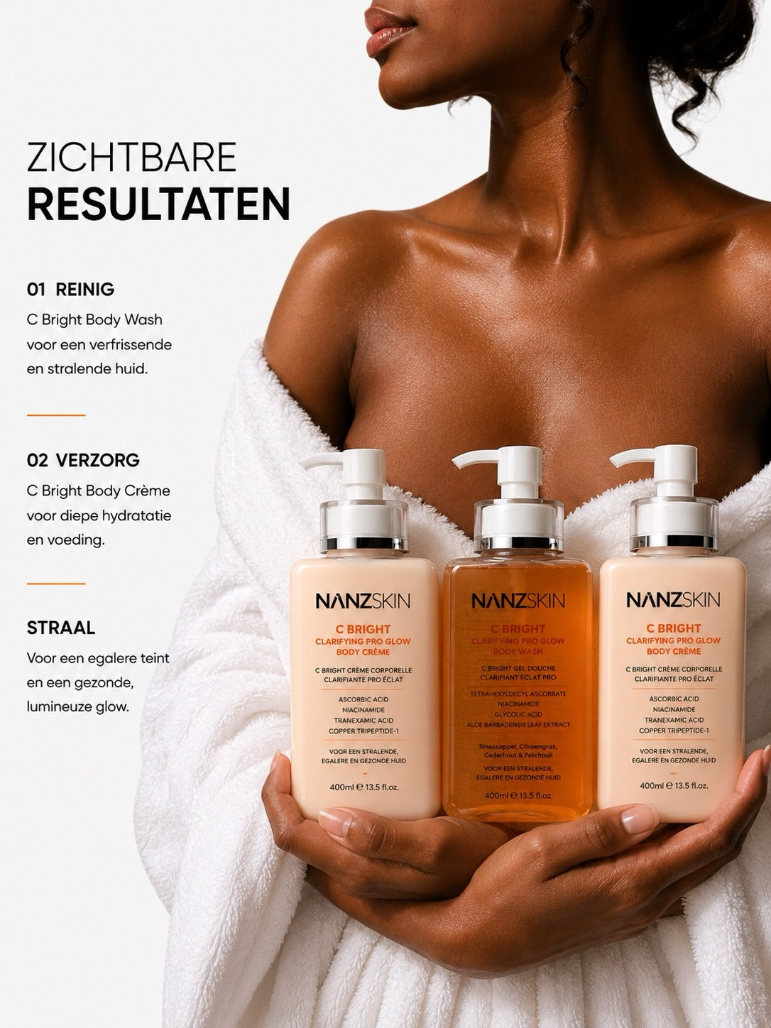 C BRIGHT BUNDLE. 1 WEEK TOT EEN STRALENDE HUID (GEZICHT/LICHAAM)