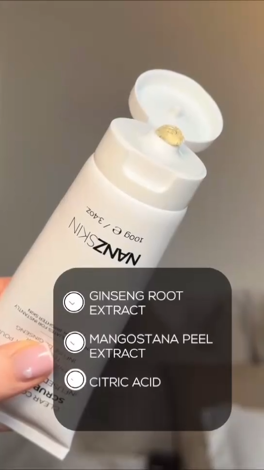 NANZSKIN heldere teint zachte scrub reiniger