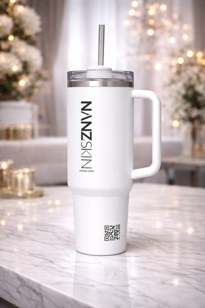 NANZSKIN Signature Insulated Bottle - White