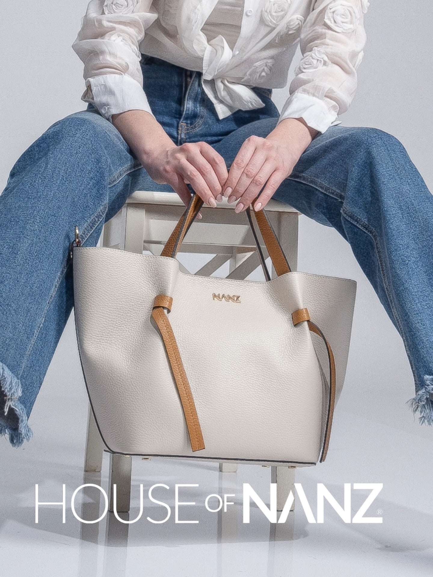 NANZ Élodie Handtas in Wit