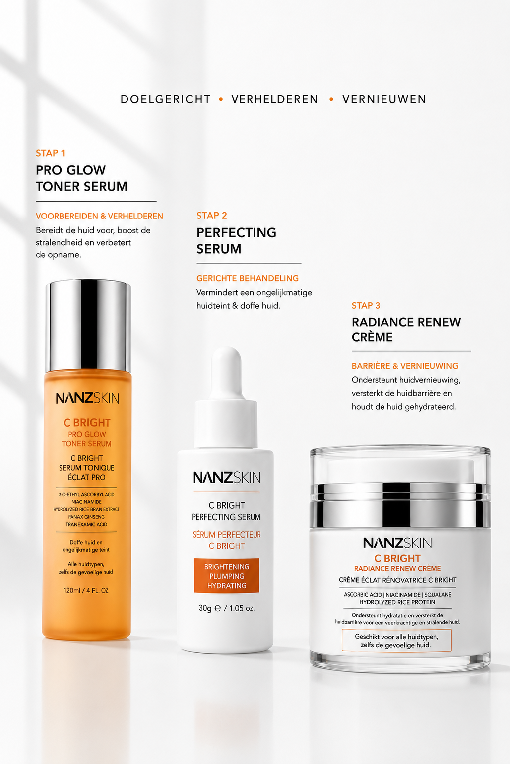 NANZSKIN C BRIGHT PRO GLOW TONER SERUM