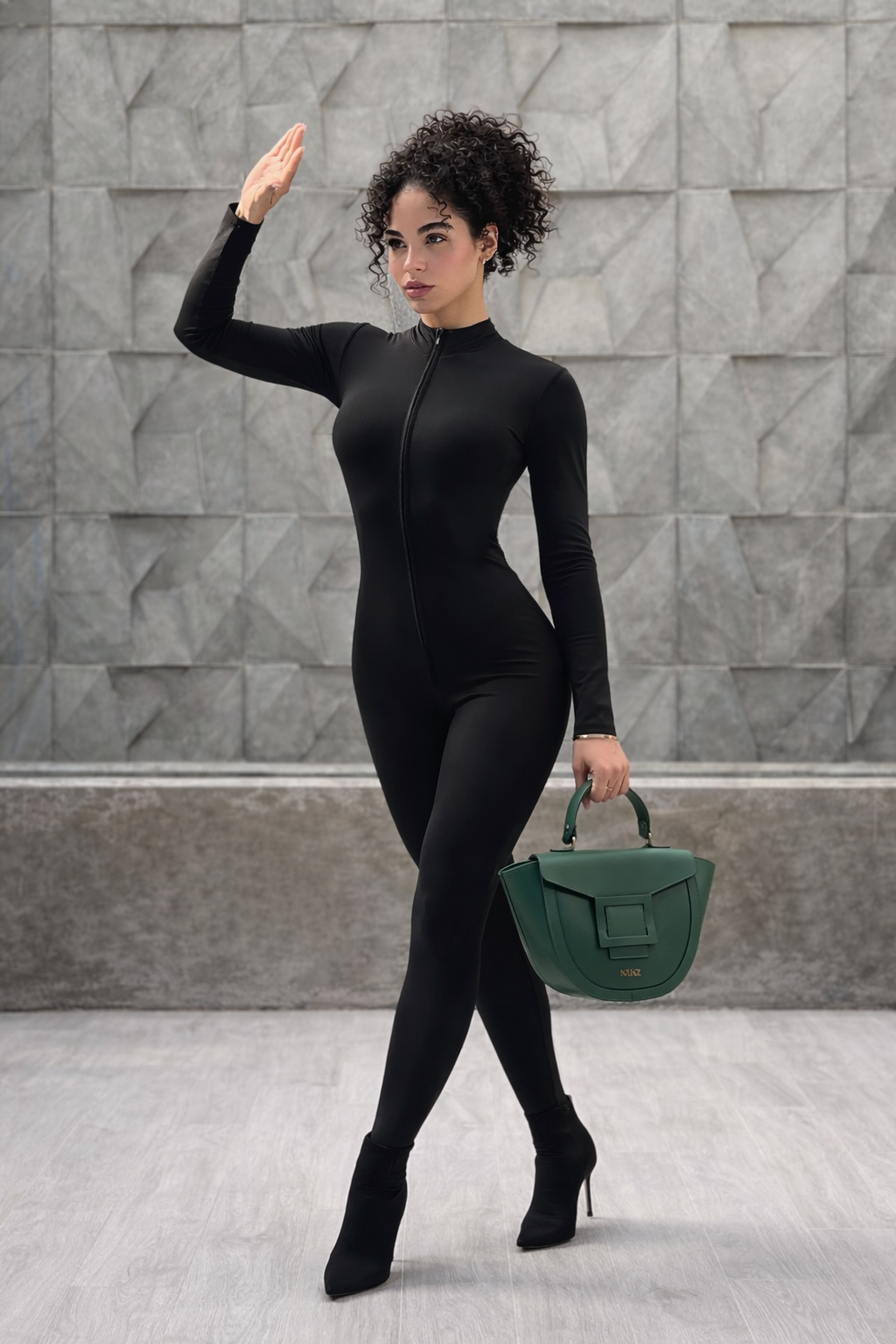 NANZ Lucella Sculpture Handbag - Green