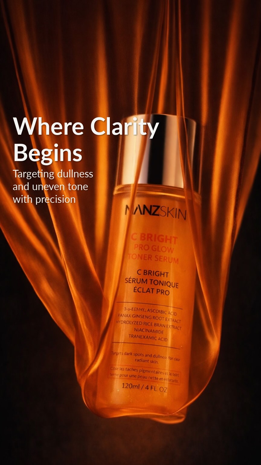NANZSKIN C BRIGHT PRO GLOW TONER SERUM