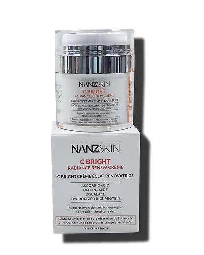 NANZSKIN C Bright Radiance Renew Crème with packaging on a white background