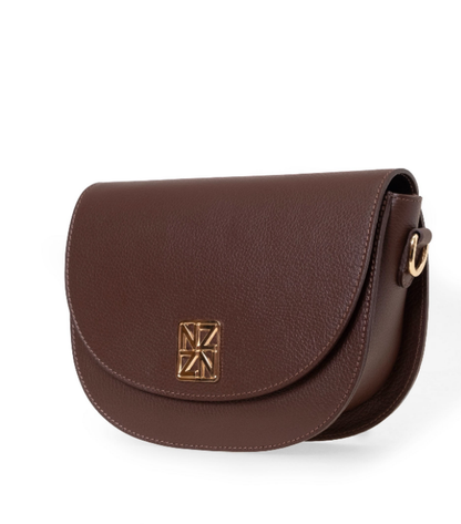 NANZ Allegra Iconic Crossbody Handtas - Bruin
