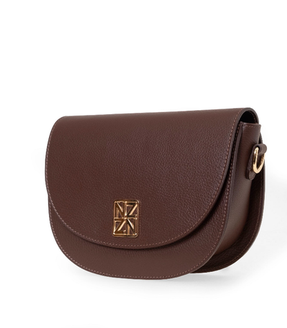 NANZ Allegra Iconic Crossbody Handtas - Bruin