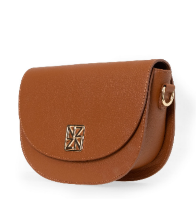 NANZ Allegra iconische crossbody handtas - bruin