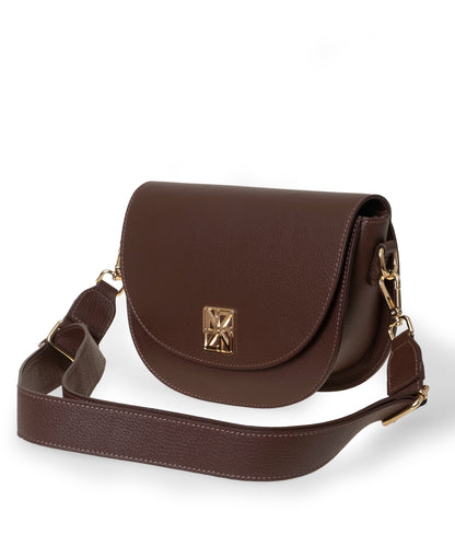 NANZ Allegra Iconic Crossbody Handtas - Bruin