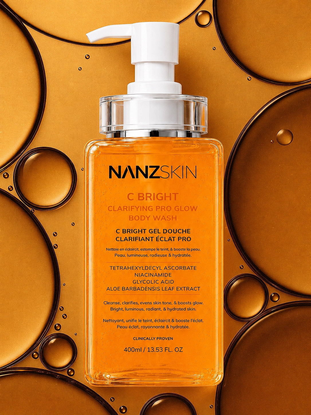 NANZSKIN C BRIGHT Clarifying Pro Glow Body Wash