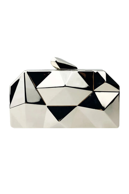 NANZ Nina Metallic Clutch Bag