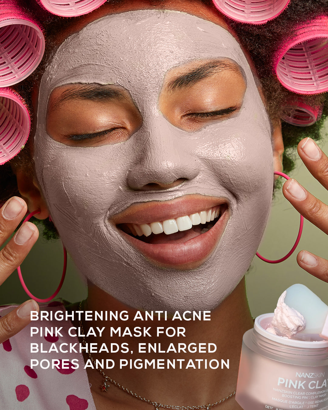 NANZSKIN Clear Complexion Glow Boosting Roze Kleimasker