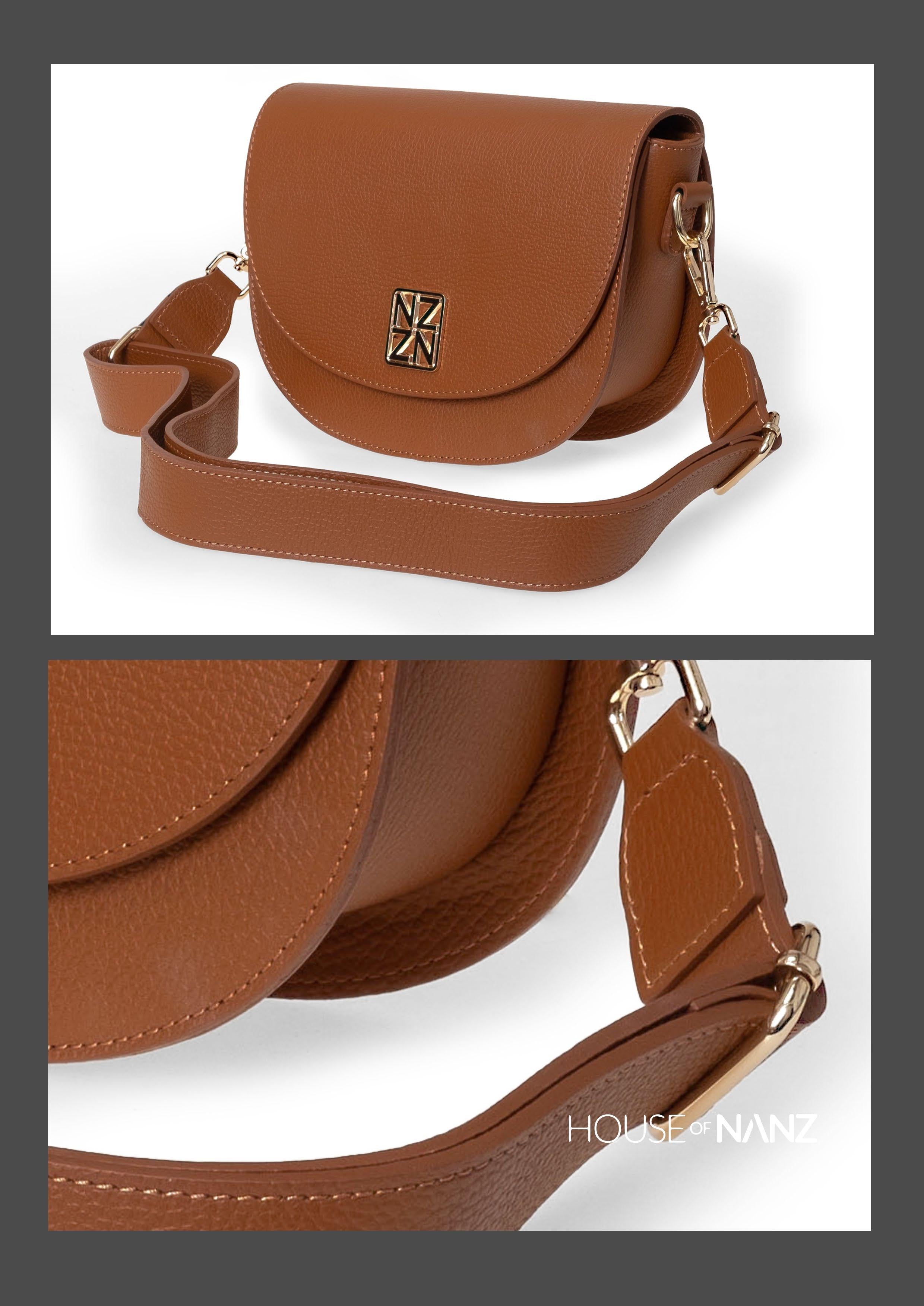 NANZ Allegra iconische crossbody handtas - bruin