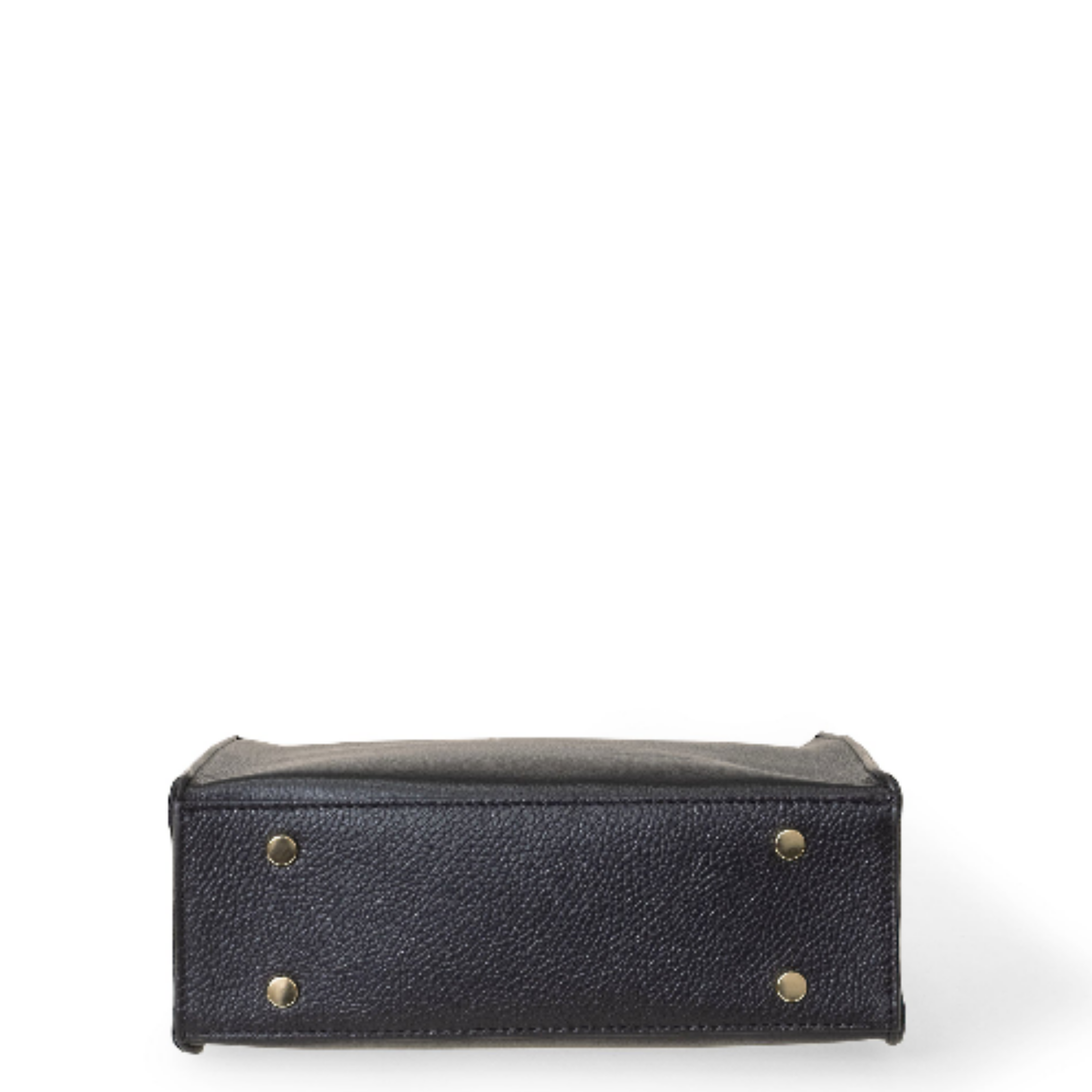 NANZ Milano Compacte Tote van Gekorreld Leer - Zwart