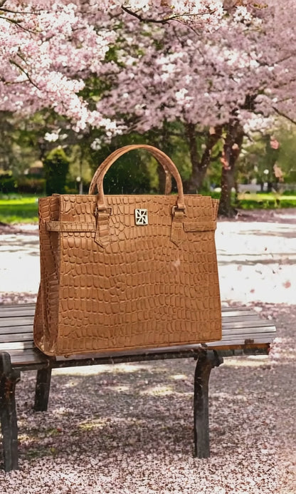 NANZ Majesté Maxi Tote Handtas - Bruin