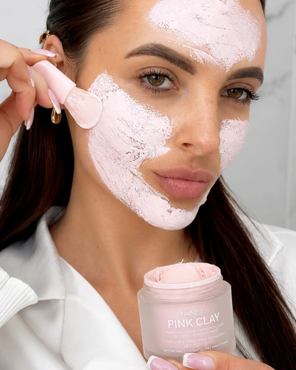 NANZSKIN Clear Complexion Glow Boosting Roze Kleimasker